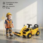 Vaikiškas ekskavatorius su kėlimo mechanizmu ir daiktadėže po sėdyne – Paveikslėlis 3