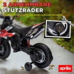 Vaikiškas elektrinis motociklas 12V su pagalbiniais ratukais ir amortizatoriumi – Paveikslėlis 5