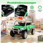 Vaikiškas elektrinis visureigis su priekaba ir nuotolinio valdymo pulteliu (Žalia) – Paveikslėlis 2