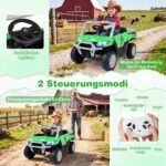 Vaikiškas elektrinis visureigis su priekaba ir nuotolinio valdymo pulteliu (Žalia) – Paveikslėlis 4