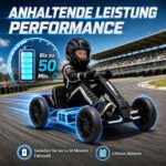 Vaikiškas elektromobilis gokartas 12V su reguliuojama sėdyne ir EVA ratais – Paveikslėlis 6