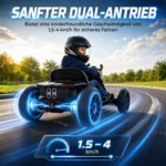 Vaikiškas elektromobilis gokartas 12V su reguliuojama sėdyne ir EVA ratais – Paveikslėlis 7