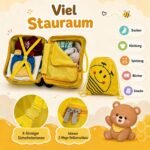 Vaikų kelioninių lagaminų rinkinys 3 dalių su sėdėjimo funkcija (Geltona) – Paveikslėlis 5