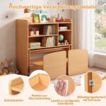 Vaikų lentyna su ištraukiamu stalu ir kėdėmis (Natūrali) – Paveikslėlis 4