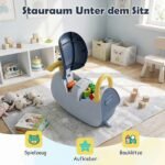 Vaikų stumdukas su muzika LED šviesomis ir daiktadėže (Mėlyna) – Paveikslėlis 3