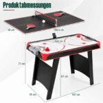 Žaidimų stalas 2 viename: oro ritulys ir stalo tenisas (Juoda) – Paveikslėlis 2