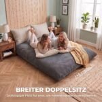 Žema kordo audinio sofa-lova, išskleidžiama į dvigulę – Paveikslėlis 6