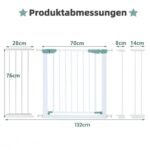 Apsauginiai varteliai vaikams ir augintiniams 80–132 cm pločio (Balta) – Paveikslėlis 2