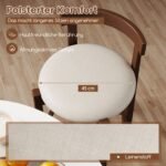 Baro kėdžių komplektas su atlošais ir mediniu karkasu 62 cm (Riešutmedis) – Paveikslėlis 5