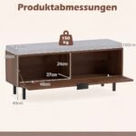 Batų suoliukas su daiktadėže ir minkšta sėdyne (Ruda) – Paveikslėlis 2
