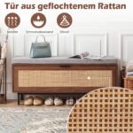 Batų suoliukas su daiktadėže ir minkšta sėdyne (Ruda) – Paveikslėlis 3