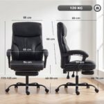 Biuro kėdė su atlošiama iki 165° nugarėle, kojų atrama ir reguliuojamu aukščiu – Paveikslėlis 3