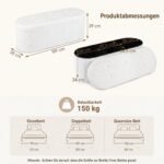 Daiktadėžė su suoliuku 124 l talpos daugiafunkcinė (Balta) – Paveikslėlis 2