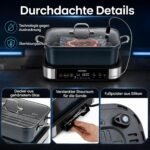 Daugiafunkcis elektrinis puodas 6-in-1 su LED valdymu (Juoda) – Paveikslėlis 5