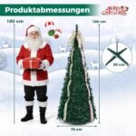 Dirbtinė 180 cm eglutė su kaspinėliais ir pop-up konstrukcija (Žalia) – Paveikslėlis 2