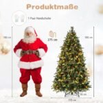 Dirbtinė eglutė 180 cm su LED apšvietimu ir 9 režimais (Žalia) – Paveikslėlis 2