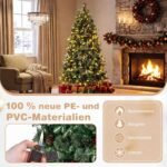 Dirbtinė eglutė 180 cm su LED apšvietimu ir 9 režimais (Žalia) – Paveikslėlis 3