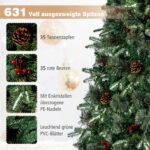 Dirbtinė eglutė 180 cm su LED apšvietimu ir 9 režimais (Žalia) – Paveikslėlis 4