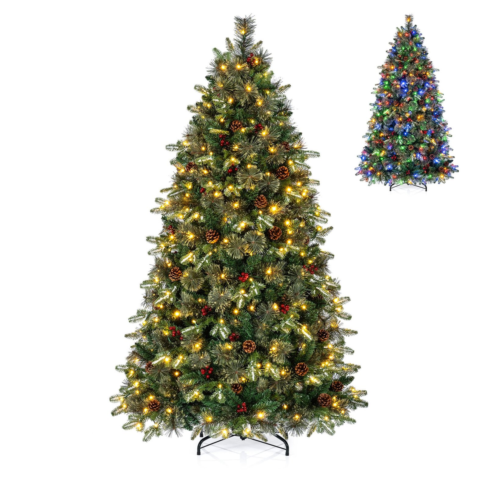 Dirbtinė eglutė 180 cm su LED apšvietimu ir 9 režimais (Žalia) Dirbtinė eglutė 180 cm su LED apšvietimu ir 9 režimais (Žalia)