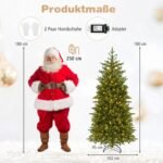 Dirbtinė eglutė 180 cm su LED apšvietimu ir nuotolinio valdymo pulteliu (Žalia) – Paveikslėlis 2