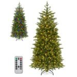 Dirbtinė eglutė 180 cm su LED apšvietimu ir nuotolinio valdymo pulteliu (Žalia)