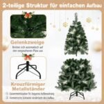 Dirbtinė eglutė su LED apšvietimu 152 cm (Žalia) – Paveikslėlis 3