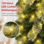 Dirbtinė eglutė su LED apšvietimu 183 cm (Žalia) – Paveikslėlis 3