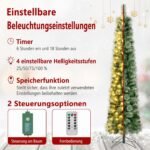Dirbtinė eglutė su LED apšvietimu 183 cm (Žalia) – Paveikslėlis 4