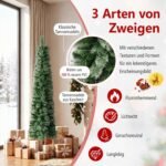 Dirbtinė eglutė su LED apšvietimu 183 cm (Žalia) – Paveikslėlis 5