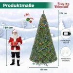 Dirbtinė eglutė su LED apšvietimu 274 cm (Žalia) – Paveikslėlis 2