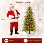 Dirbtinė eglutė su LED apšvietimu ir 834 šakelėmis (Žalia) – Paveikslėlis 2