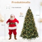 Dirbtinė eglutė su LED apšvietimu ir dekoracijomis 210 cm aukščio (Žalia) – Paveikslėlis 2