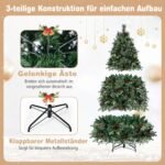 Dirbtinė eglutė su LED apšvietimu ir dekoracijomis 210 cm aukščio (Žalia) – Paveikslėlis 4