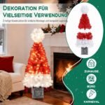 Dirbtinė eglutė su LED apšvietimu ir vazonu 120 cm (Raudona ir balta) – Paveikslėlis 3