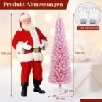 Dirbtinė eglutė su sniego imitacija ir 460 šakų (Rožinė) – Paveikslėlis 2