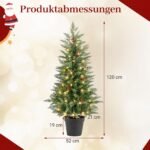 Dirbtinė eglutė vazone 120 cm 2 vnt. (Žalia) – Paveikslėlis 2