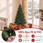 Dirbtinė kalėdinė eglutė 150 cm su mediniu stovu (Žalia) – Paveikslėlis 5