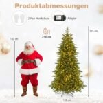 Dirbtinė kūginė eglutė su LED apšvietimu 225 cm (Žalia) – Paveikslėlis 2