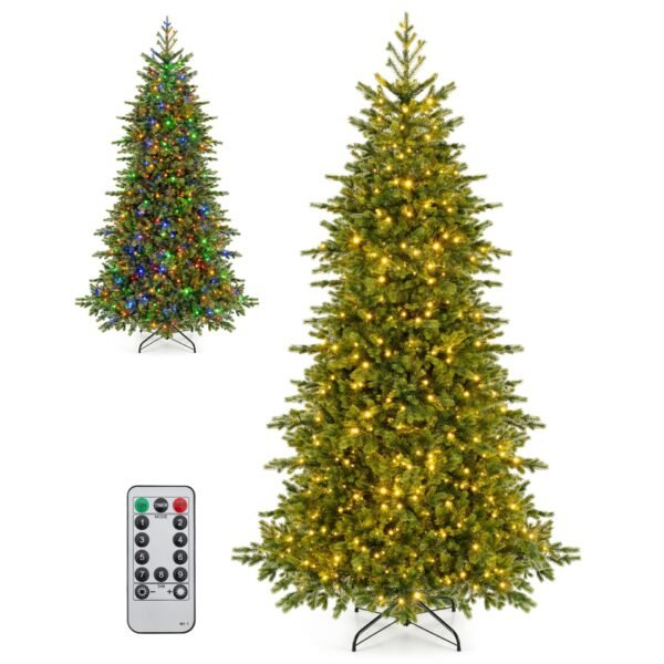 Dirbtinė kūginė eglutė su LED apšvietimu 225 cm (Žalia)