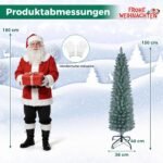 Dirbtinė siaura eglutė 150 cm (Žalia) – Paveikslėlis 2