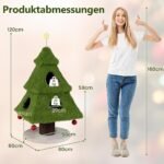 Draskyklė katėms – Kalėdų eglutės formos su dviem landynėmis 120 cm (Žalia) – Paveikslėlis 2