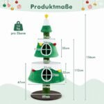 Draskyklė katėms – kalėdų eglutės formos su dvejomis landynėmis (Žalia) – Paveikslėlis 2