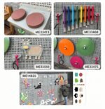 Edukacinė sienelė su muzikos instrumentais ir geometrinėmis detalėmis – Paveikslėlis 2