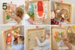 Edukacinių sieninių lentų rinkinys su montavimo sistema