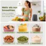 Elektrinis trintuvas su 600 ml indeliu ir 400 W galia (Juoda) – Paveikslėlis 3