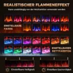 Elektrinis židinys 1800 W su nuotolinio valdymo pulteliu – Paveikslėlis 5