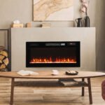 Elektrinis židinys 92 cm su 1800 W šildymu ir nuotolinio valdymo pulteliu – Paveikslėlis 8