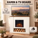 Elektrinis židinys su TV spintele iki 54 colių ekranui ir 1800 W šildymu – Paveikslėlis 4