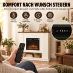 Elektrinis židinys su TV spintele iki 54 colių ekranui ir 1800 W šildymu – Paveikslėlis 7
