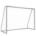 Futbolo vartai su metaliniu rėmu ir PE tinklu 240 x 86 x 160 cm (Sidabrinė)